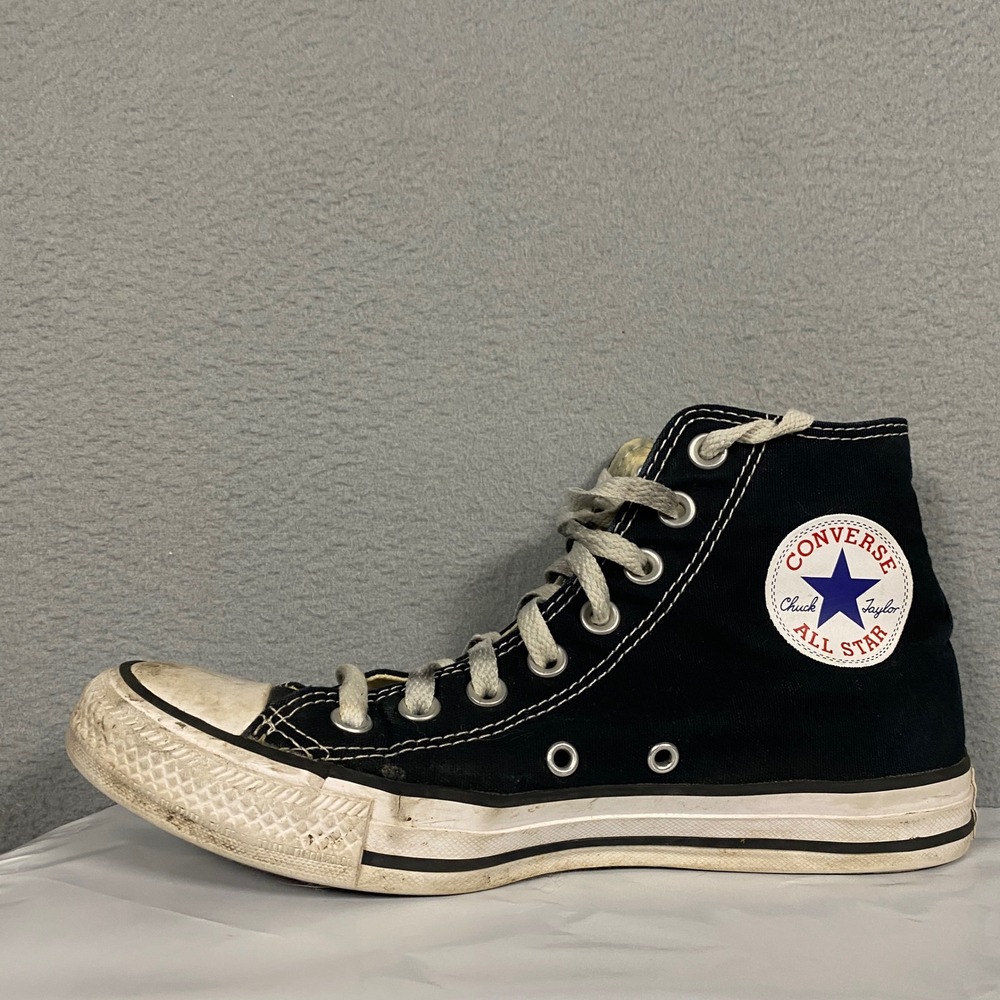 Converse Chuck Taylor High Top Mens 6.5 Womens 8.5 Black Canvas Sneakers